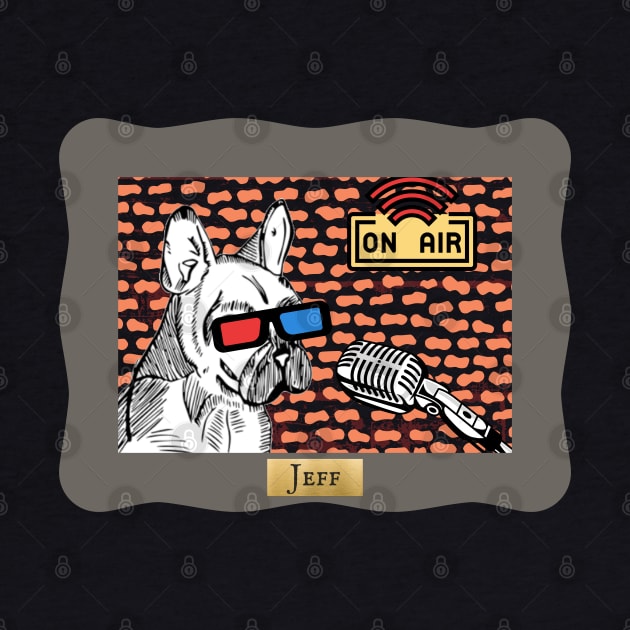 Jeff the Podcasting Dog (lite frame) by Damn_Nation_Inc